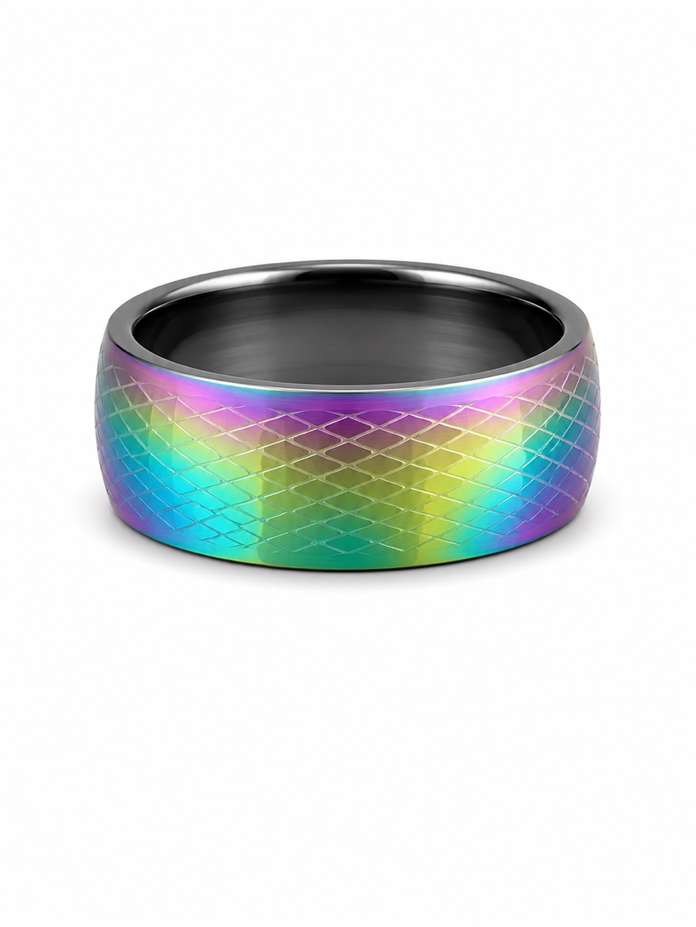 Iridescent Rainbow Stainless steel Ring - Multicolor